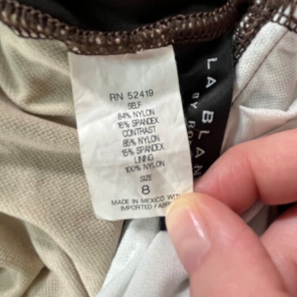 La Blanca One Piece Swimsuit Brown Snakeskin Print Bust Detail Size 8‎ - Picture 8 of 10